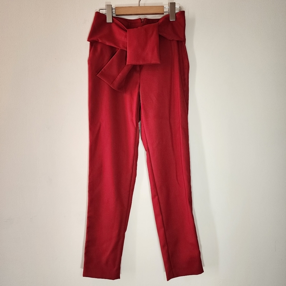 ATOS LOMBARDINI Red Pants with bow - Picture 3 of 6